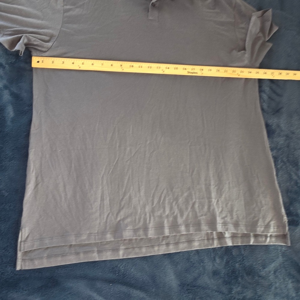 Quince Mens 100% Pima Cotton Luxe Touch Polo Faded‎ Indigo Gray XXL - Picture 12 of 15